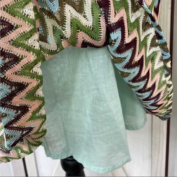 ModCloth Daytime Dazzler Chevron Stripe A Line Skirt Pastel Multicolor Medium - Picture 9 of 14